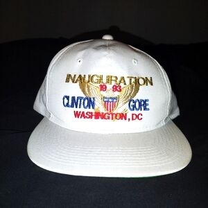 Vintage 1993 Bill Clinton & Al Gore Presidential Inauguration Snapback Hat Cap